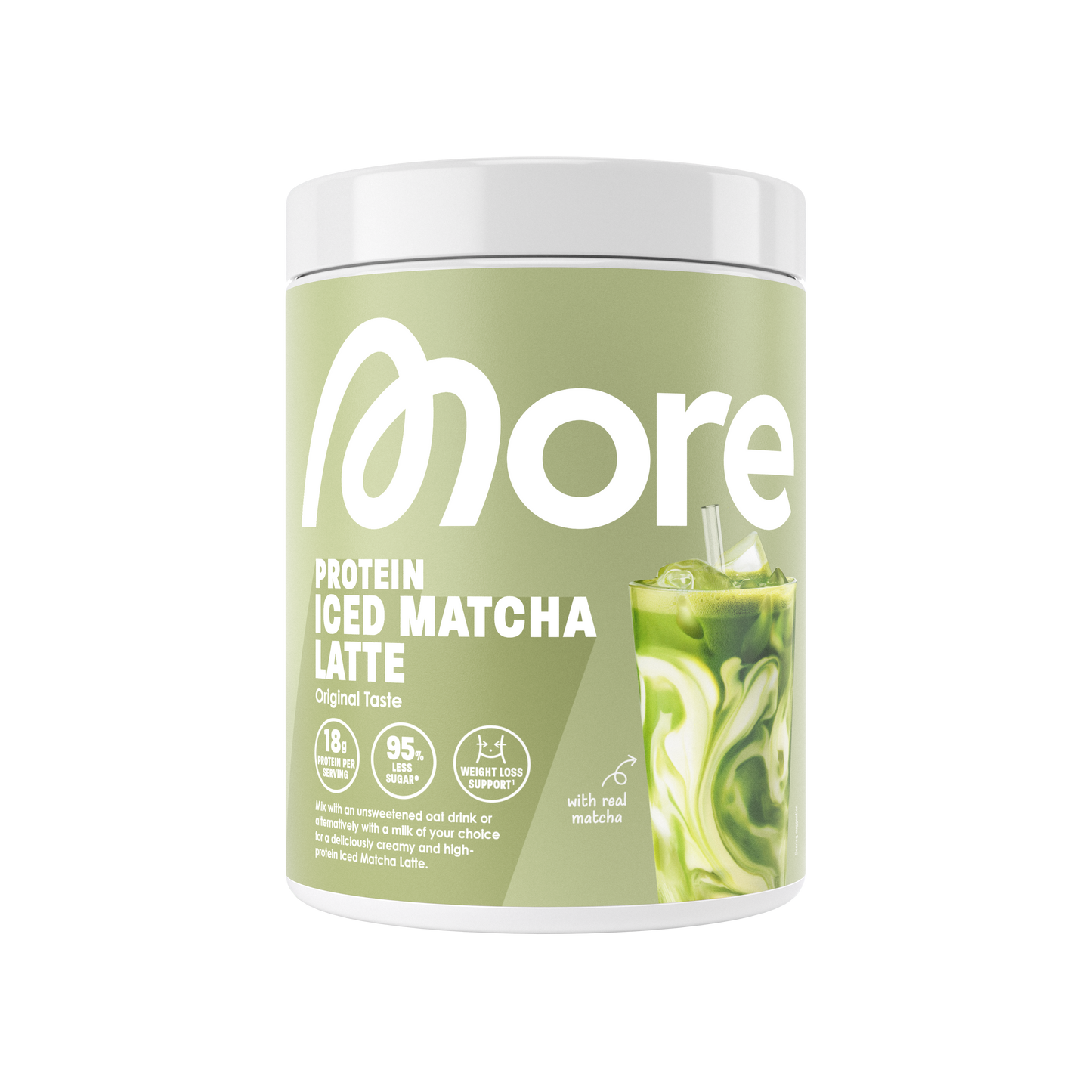 More Protein Iced Matcha Latte