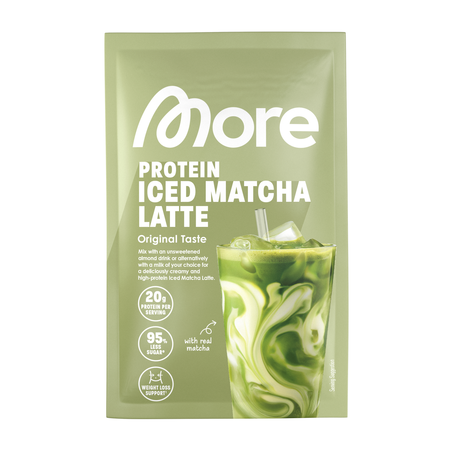 More Protein Iced Matcha Latte