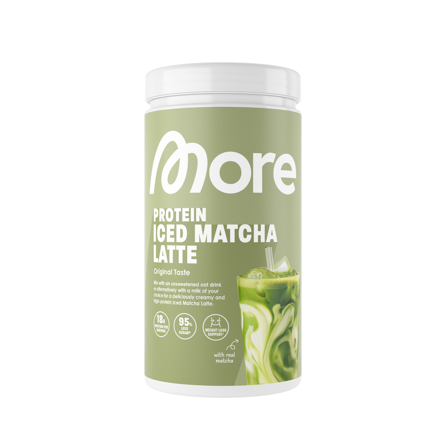 More Protein Iced Matcha Latte