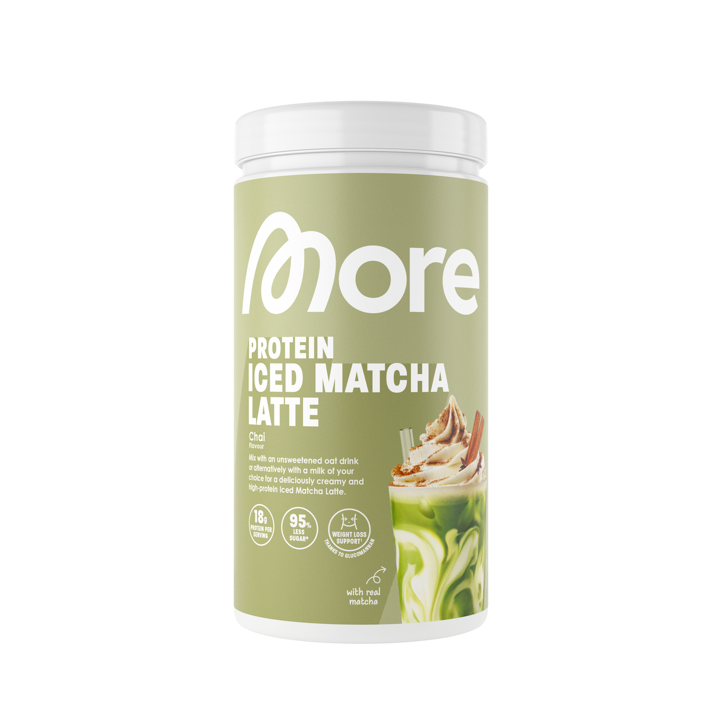 More Protein Iced Matcha Latte