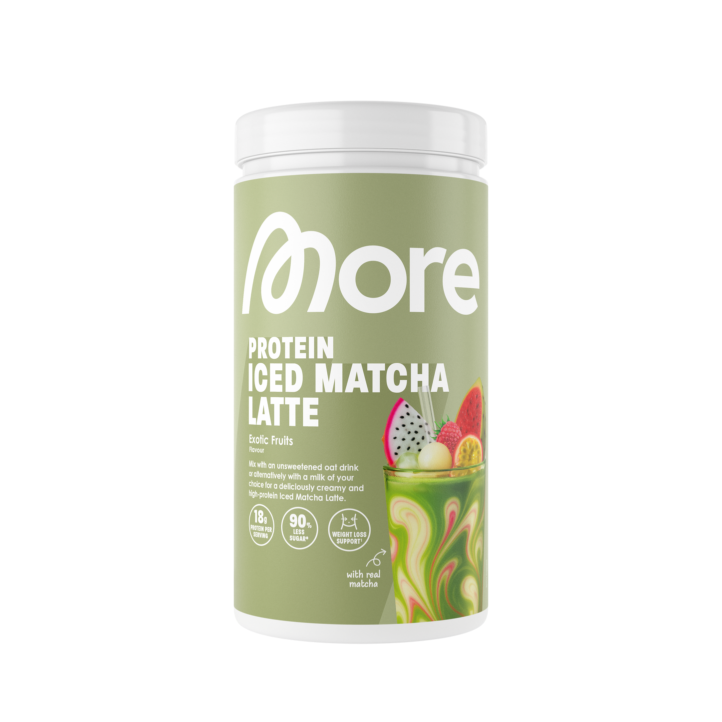 More Protein Iced Matcha Latte